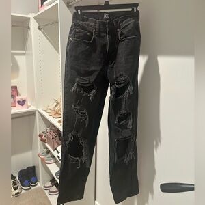 BDG Black Denim Distressed Jeans